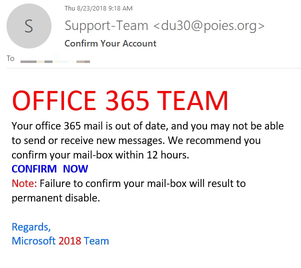 Office 365 Phishing