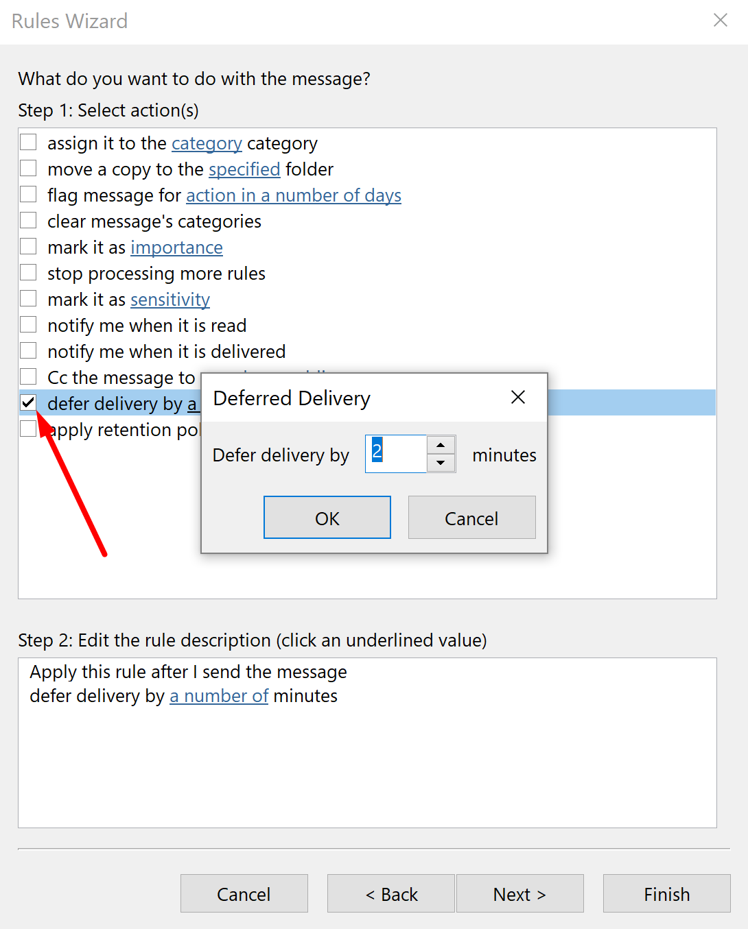 how to recall an email in outlook with delayed delivery