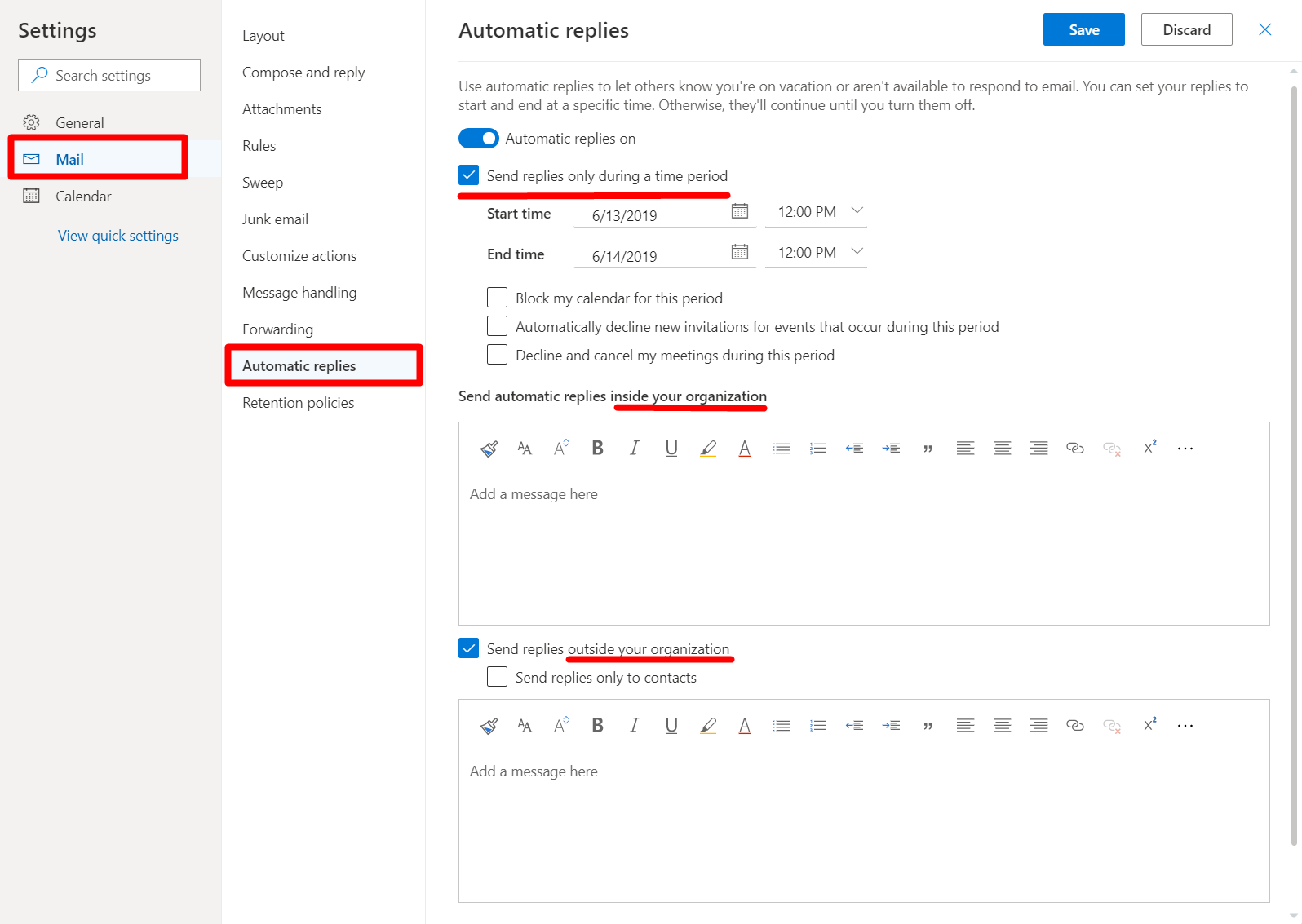 Set Outlook Out of The Office Automatic Reply (With Print Screens)