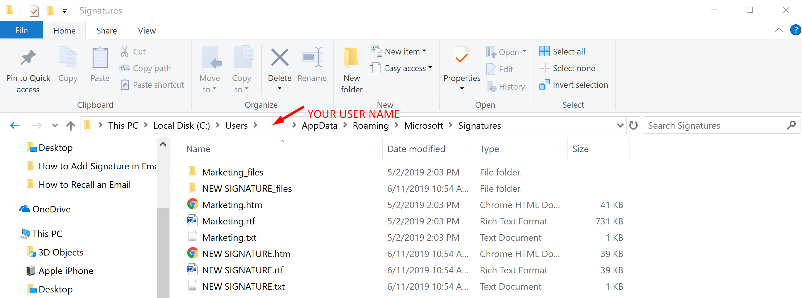 how to add signature in outlook on computer