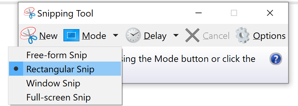 Snipping Tool Windows 10 Screenshot