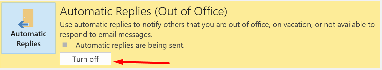 Turn off out of office