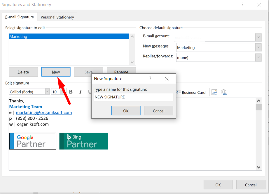 outlook mac signature location