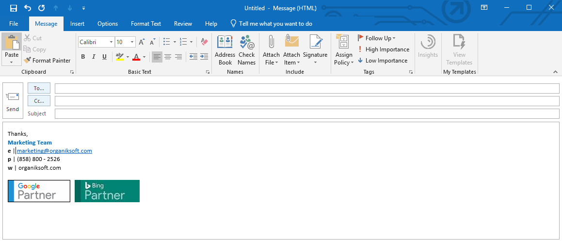 how to change signature in outlook