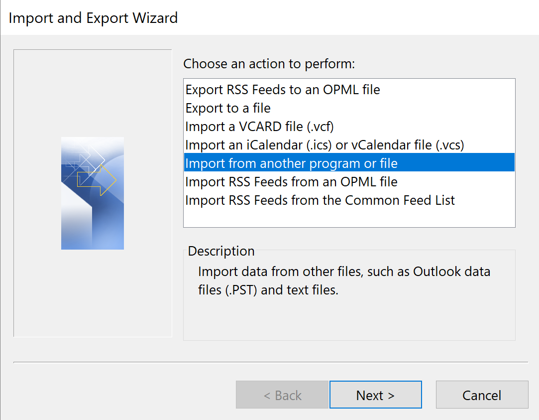 how to import contacts to outlook 2010 from pst