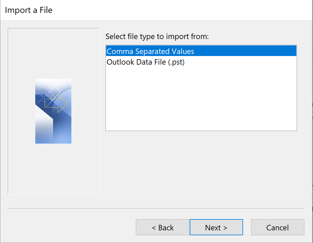 import contacts to outlook 2013