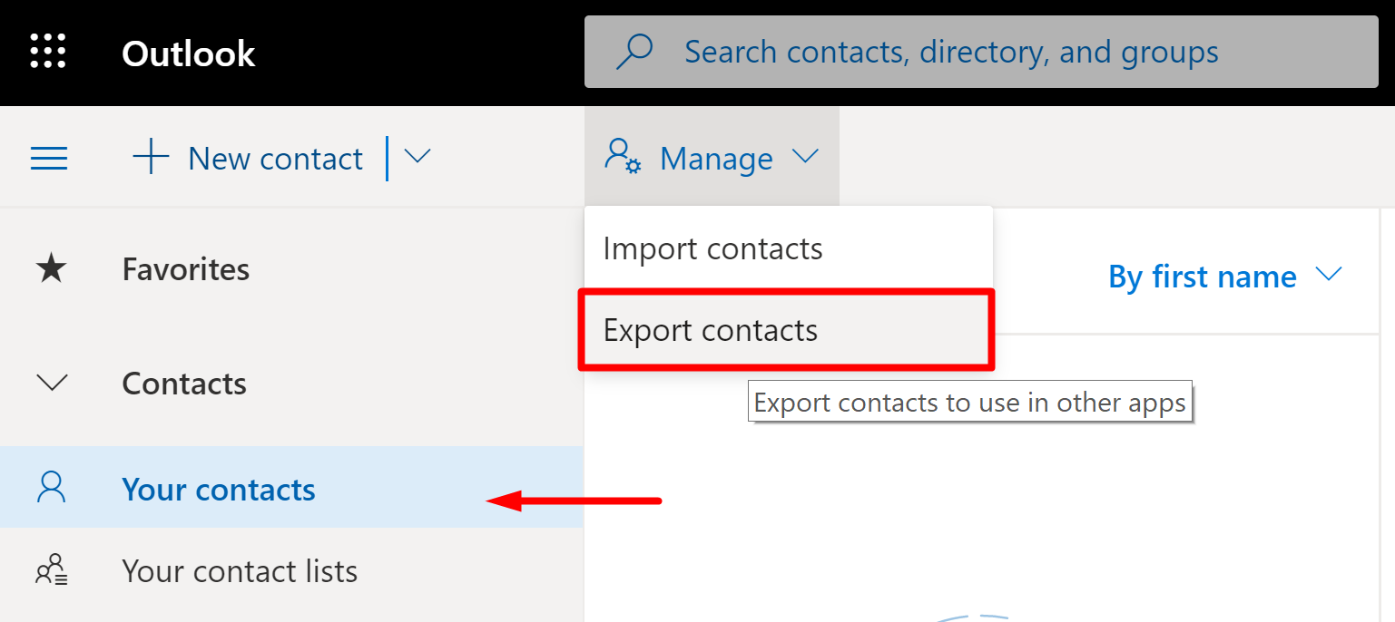 Office 365 Contact Export
