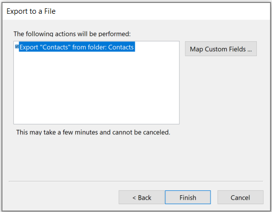 export outlook contacts to excel file